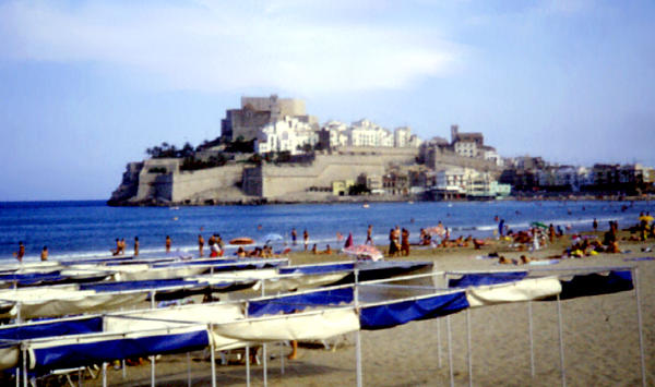 Peniscola Strand und Halbinsel mit der Burg